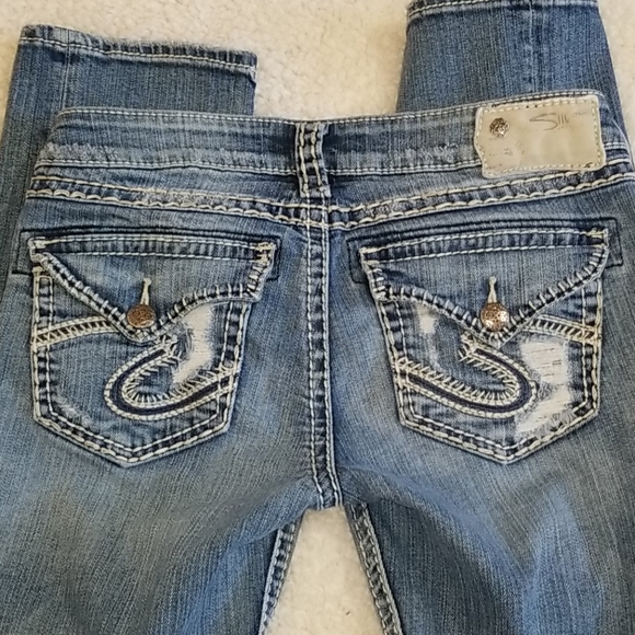 Silver Jeans Tuesday Flap Jeans Sz 26X32 - Picture 3 of 11